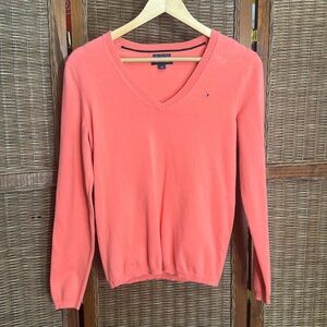 Tommy Hilfiger Sweater. Women’s Med. Pima cotton blend. Salmon/muted orange